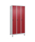 Spind Classic Plus lichtgrau, rubinrot 080010-30 S10001, 3 Schließfächer 90,0 x 50,0 x 195,0 cm